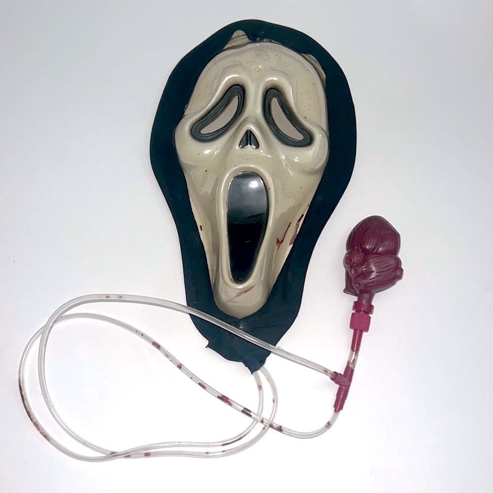 Adult Bleeding Ghost Face Scream Mask With Pump